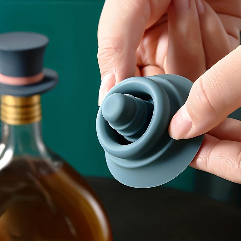 3-Pack of Magic Hat Silicone Wine Stoppers In Random Colors, Dust-Proof and Reusable Silicone Bottle Openers for Sealing and Preserving Red Wine, 