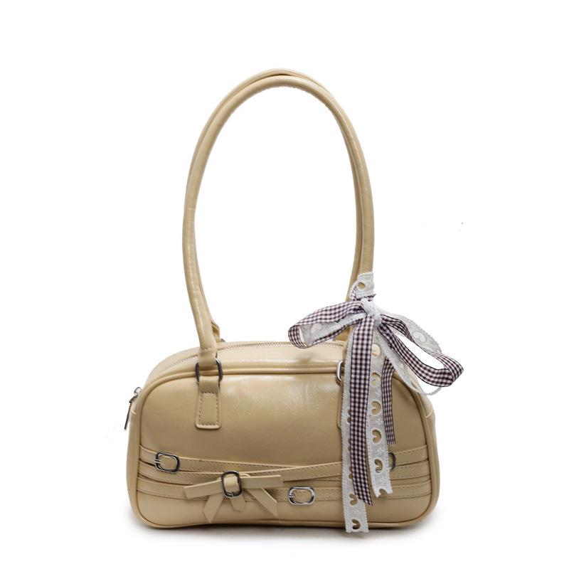 Bag Women's Foreign Style Boston Women's Bag 2025 Summer New Simple Women's Oblique Span Shoulder Bag Pillow Bag