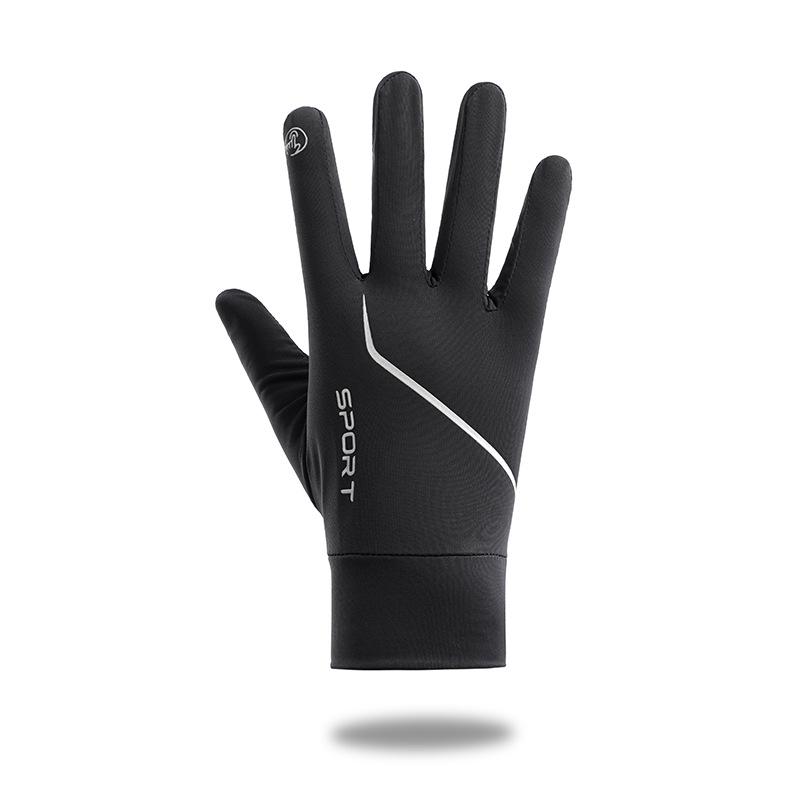

Unisex Summer UV Protection Touchscreen Gloves - Thin, Anti-Slip, Breathable for Driving, Cycling, and Fishing One Size белый