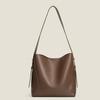 New Fashion Bucket Bag Shoulder Bags Women Commuter PU Leather Axillary Bag Leisure Versatile High Capacity Trend Solid Tote Bag