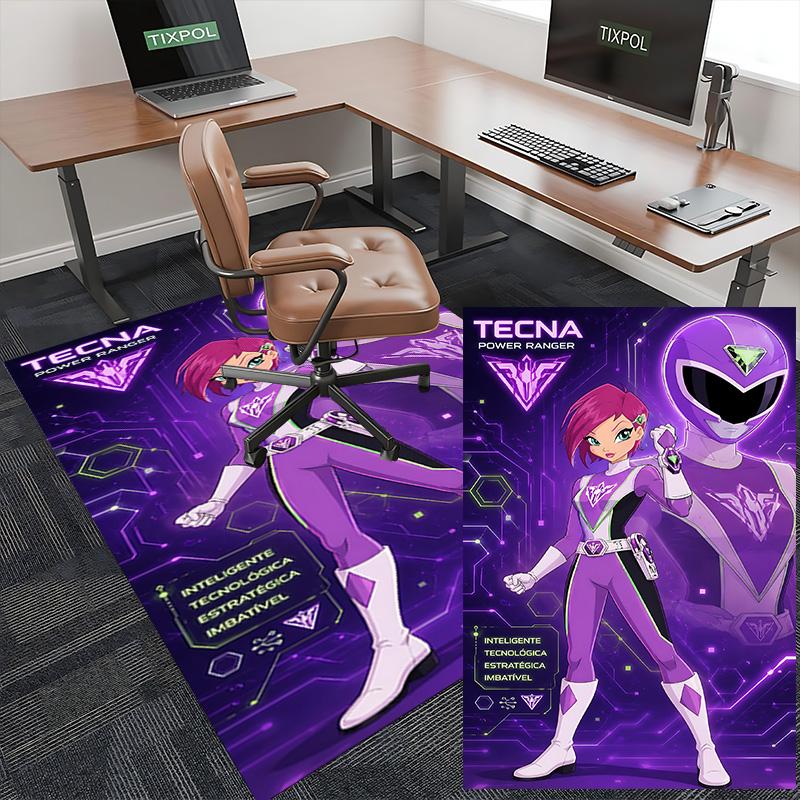 1pc Purple Power Ranger Hero Carpet Rug for Bedroom Living Room Decor Sofa Home Game Area Rug Non-slip Floor Mat. D72201103