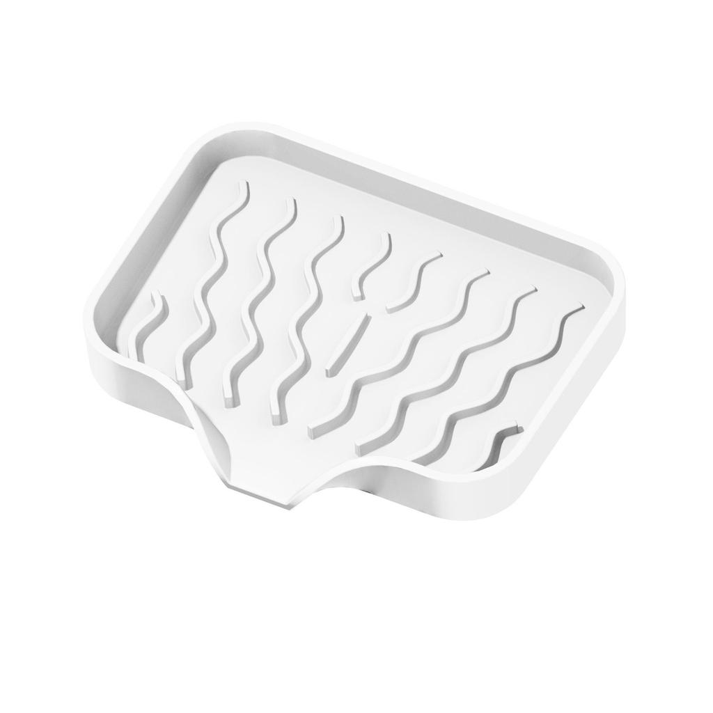 Silicone Draining Mat for Kitchen: Fruit, Vegetable, Bowl, and Dish Drying with Sloped Countertop Design
