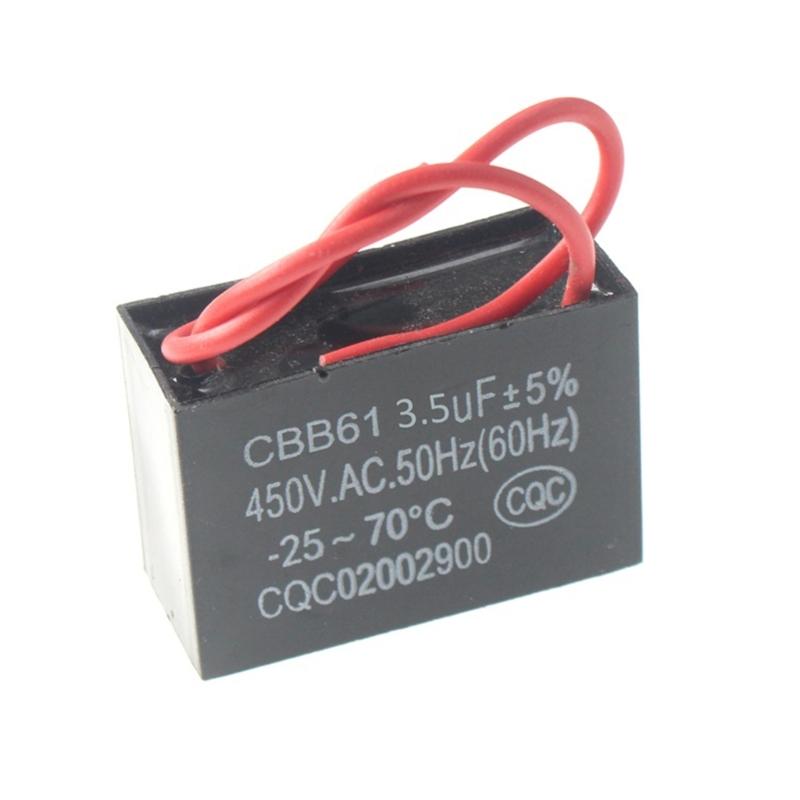 CBB61 Capacitor 450V 1UF-20UF Start Capacitance Fan Capacitor 1/1.2/1.5/2/3/3.5/4/5/8/10/12/15/16/20UF