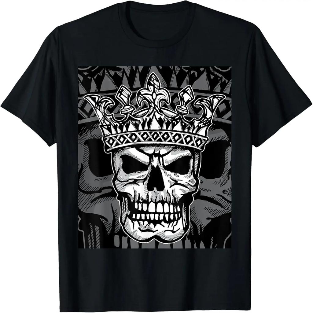 Skull Crown Graphic Medieval King T-Shirt