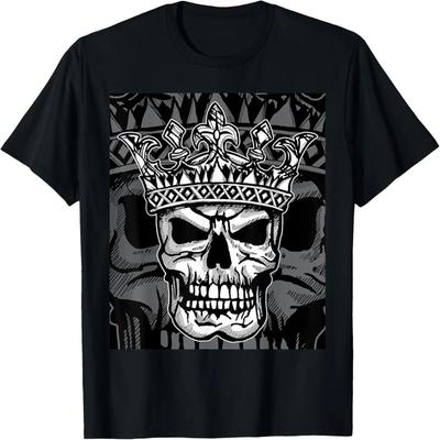 Skull Crown Graphic Medieval King T-Shirt