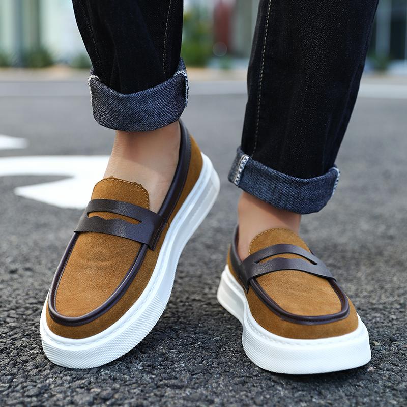 Brand Slip-onlazy Shoes Fashionable Korean Style Flats Bottomed Versatile Loafers Comfortable Men's Business Casual Board Shoes