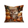 Hedgehog Fox Pumpkin Pillowcase Cushion Polyester 45X45Cm Throw Pillow Cover Sofa Chair Bed Cushion Cover Pillowslip Home Decor