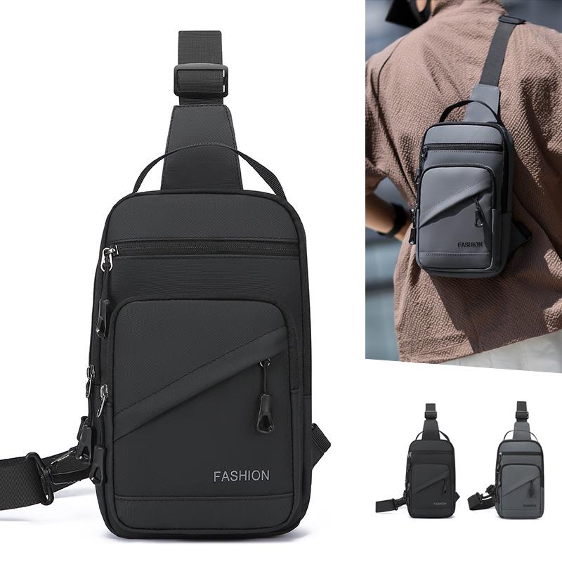 Men's Outdoor Crossbody Sports Phone and Chest Bag with Large Capacity for Casual Cycling and Commuting