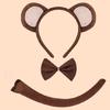 Halloween Monkey Costume Accessories Include Monkey Ear Headband Monkey Tail Bowtie Glove Skirt for Kid Boy Girl Cosplay