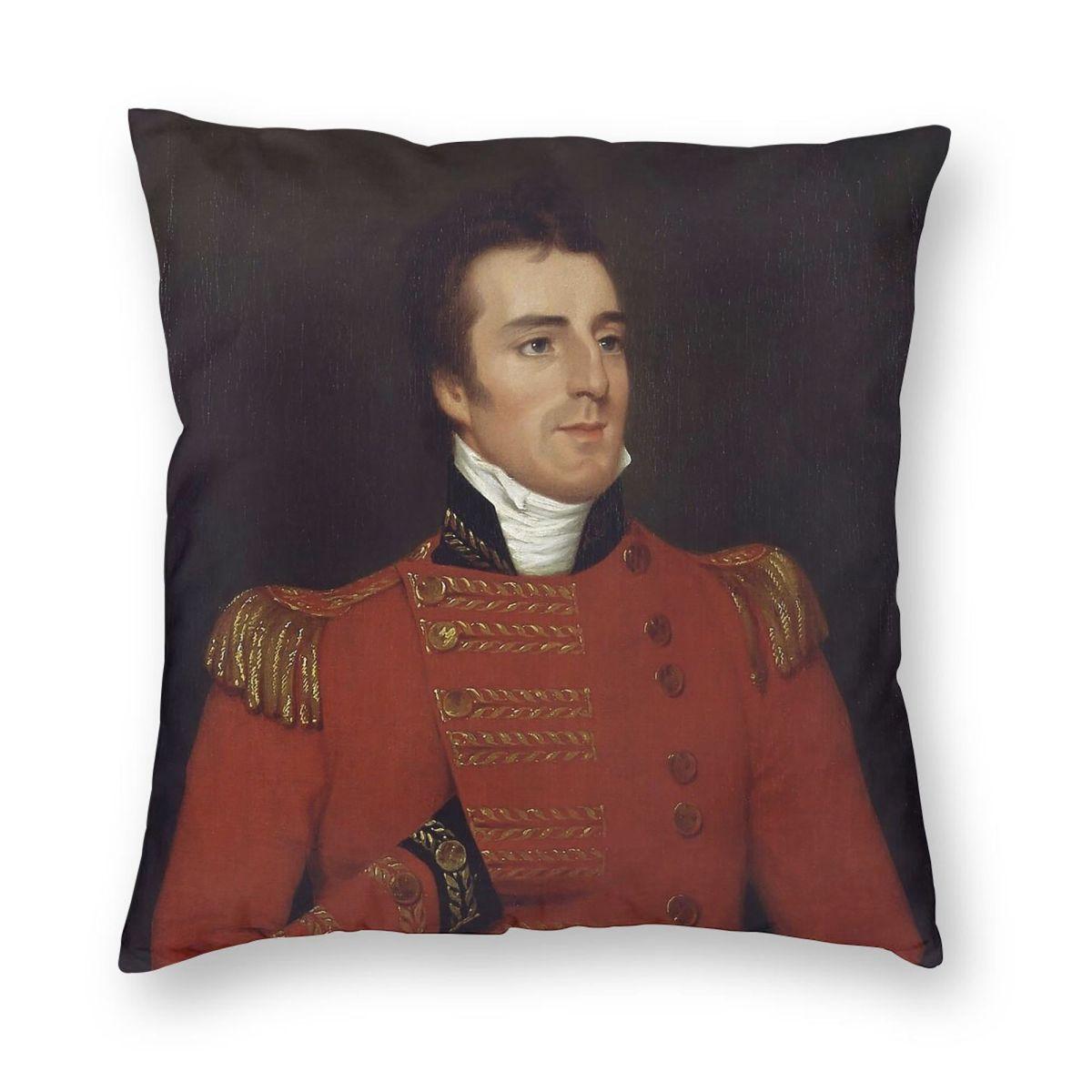 Duke Of Wellington Arthur Wellesley Pillowcase Polyester Linen Velvet Creative Zip Decorative Throw Pillow Car Cushion Cover 18 Peach skin 18*18(CM)-1Pcs