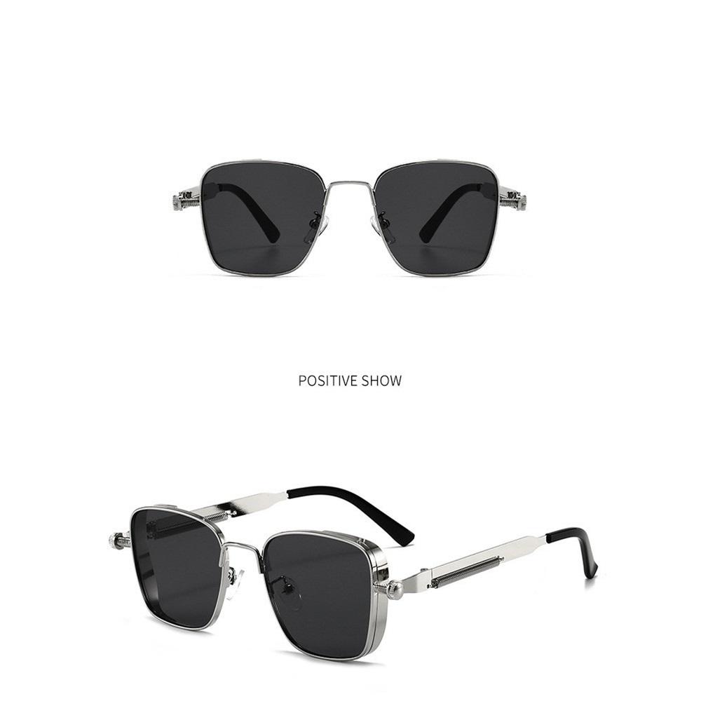 Retro square frame steampunk metal sunglasses personality sunglasses