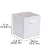 Amazon Basics Foldable Storage Box Set of 6 with Handles, White, 27 X 27 X 28 Cm