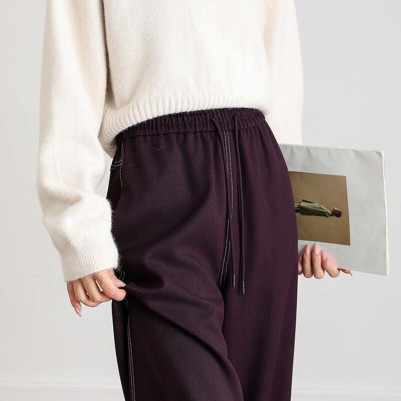 Demana Women's Elastic Waist Twill Casual Pants