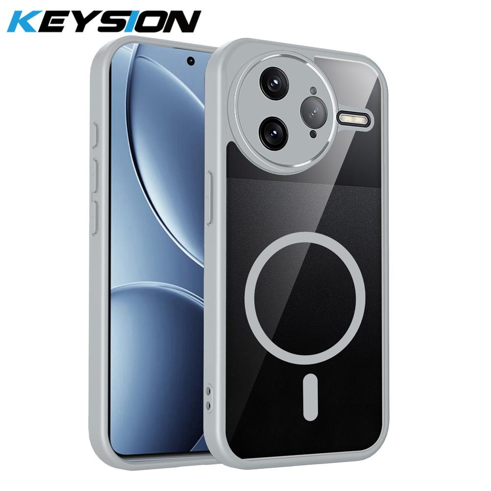 

KEYSION Transparent Magnetic Phone Case for Xiaomi POCO F7 Ultra Soft Silicone+PC HD Clear Shockproof Back Cover for POCO F7 Pro for POCO F7 Ultra