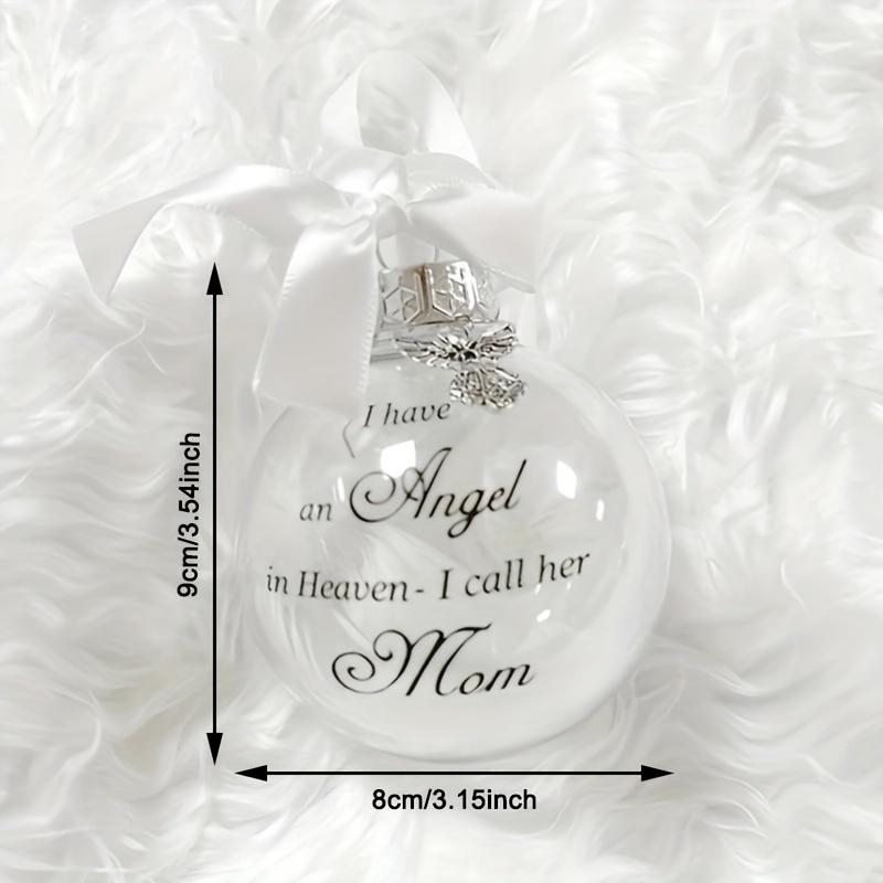 In Loving Memory Pendant with Feather Decoration and Custom Name - Ideal for Christmas Tree and Home Decoration