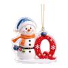 Christmas Snowman Letter 2D Acrylic Hanging Ornament for Holiday Tree Decor