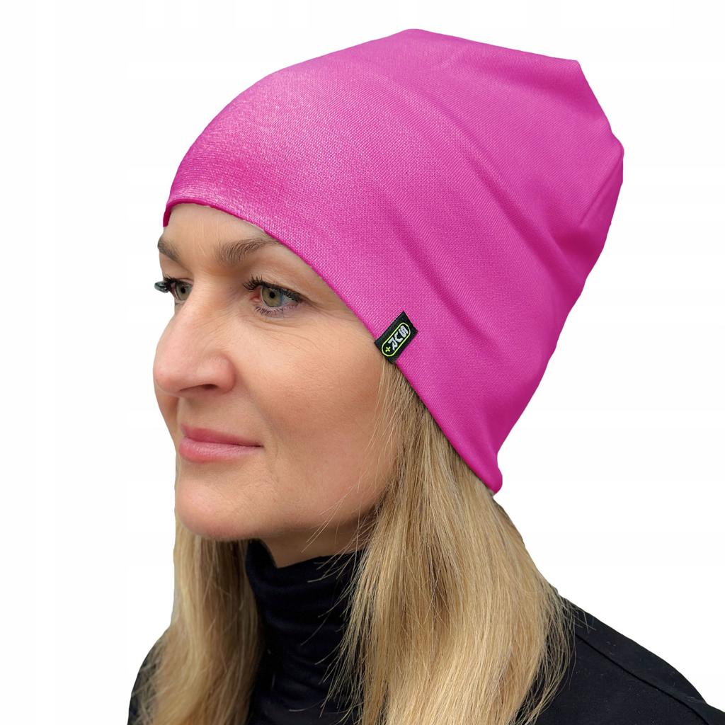 Czapka wiosenna Damska bawełniana krótka SVR sport unisex ciemny róż