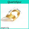 Modern Snake Shaped Adjustable Titanium Steel Ring With Geometric Design For Women