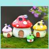 Diy Resin Mushroom House Castle Garden Craft Decor Miniature Micro Landscape Art