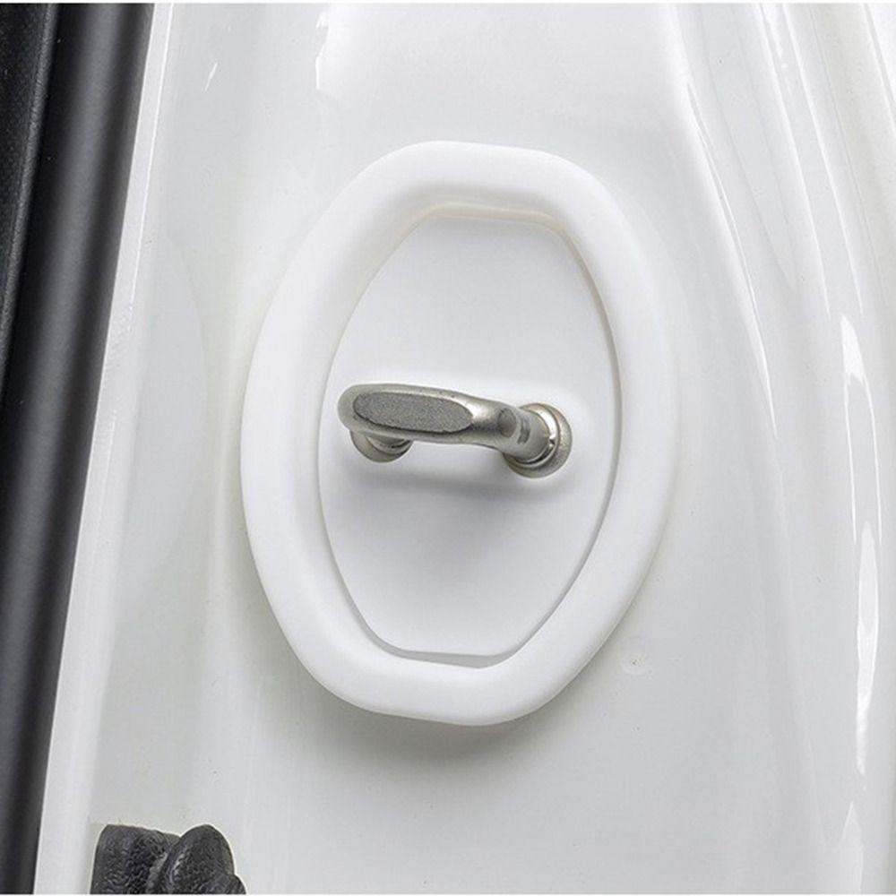 4Pcs Shock Absorbing Car Door Lock Pad Universal Fit Door Lock Protective Cushion  Lock Buckle