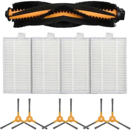 Robot Vacuum Cleaner Replacement Kit Main Brush Side Brushes Filters for bObsweep PetHair, for SLAM Robot Vacuum Cleaner