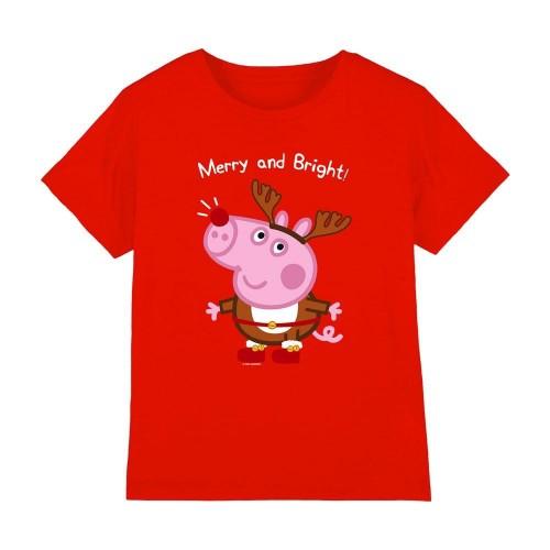 

Peppa Pig Childrens/Kids George Pig Reindeer T-Shirt