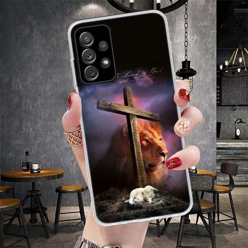 Lion Alpha Male Cub King Phone Case For Samsung Galaxy A12 A22 A32 A52 A72 A02S A51 A50S A71 A70 A31 A20S Note 20 Ultra S10 A10S