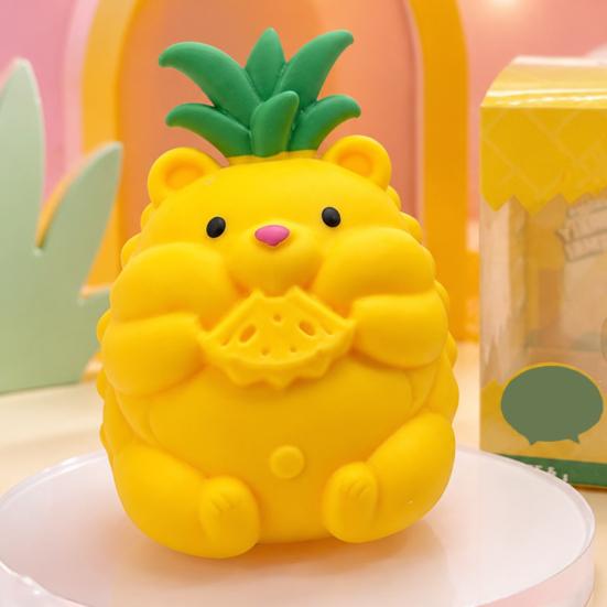Study Stress Reduction Toy Large Pineapple Ball Slow Rising Fruit Squeeze for Anxiety Relief Strawberry Grape Reliever Banana Corn Carrot