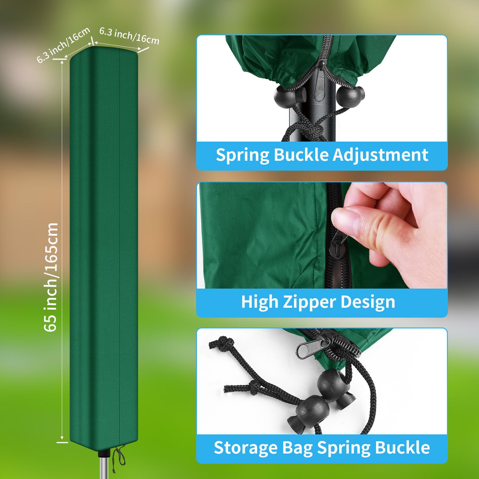 

Rotary Protective Umbrella Cover for Clothes Drying Rack Protective Waterproof Weather-Resistant For Outdoor Clothesline зелёный
