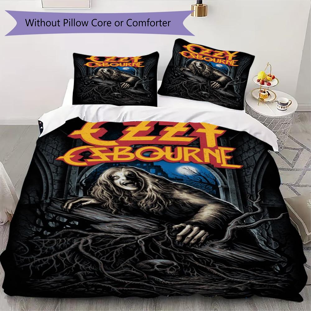 Set Copripiumino con Fantasia Ozzy Osbourne Copripiumino Federa Decorazione per la Casa Regalo di Compleanno (1 * copripiumino + 2 * federe senza imbottitura)74