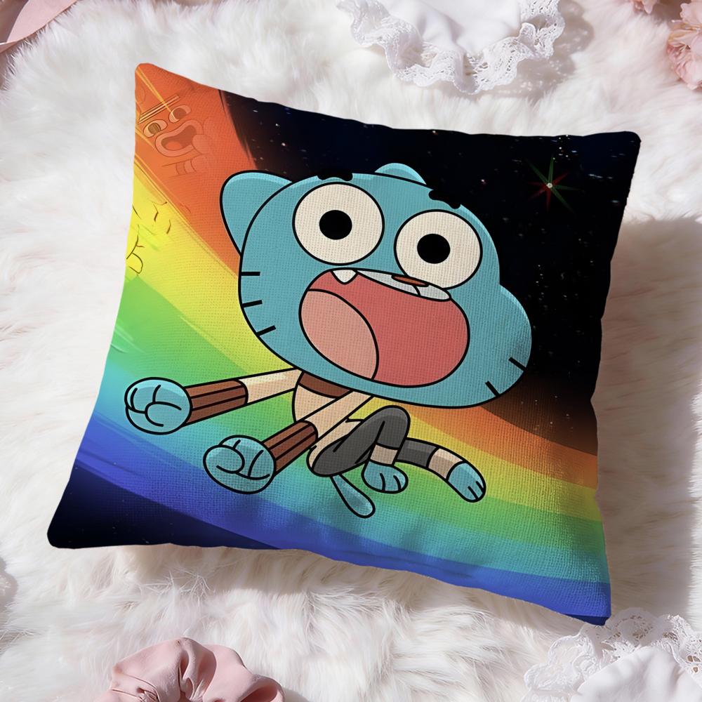 The Amazing World of Gumball Cushion Cover Premium Comfort Reversible Pillow Cove -Two in One Design for Any Room & Car Interior