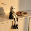 Unique Gifts for Halloween Lovers Figurines, Spooky Ghost Skeleton Pumpkin Black Cat Resin Ornaments, Durable Seasonal Home Accents Tabletop