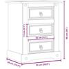 VidaXL Corona Bedside Table 53x39x66 Cm Solid Pine Wood, Bedside Furniture, Side Table, Bed Cabinet, Cabinet of 4005659