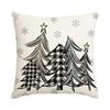 1Pc/4Pcs Christmas Pillow Cover, Dwarf Santa Claus Festive Decoration Living Room Sofa Cushion Cover, Christmas Decorations