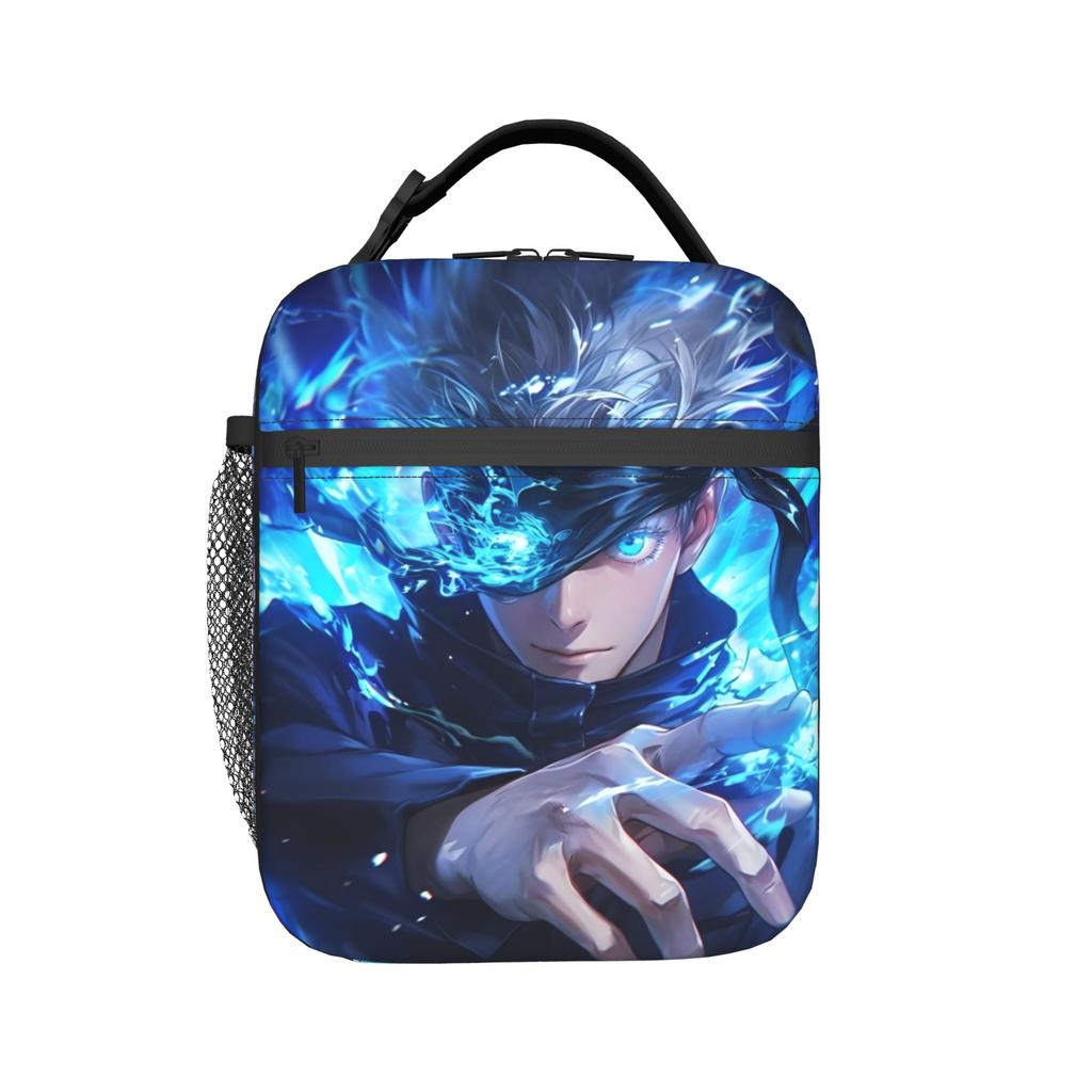 Gojo Anime Insulated Lunch Bag Leakproof Jujutsus Kaisens Anime Reusable Cooler Bag Tote Lunch Box Work Outdoor Food Bag