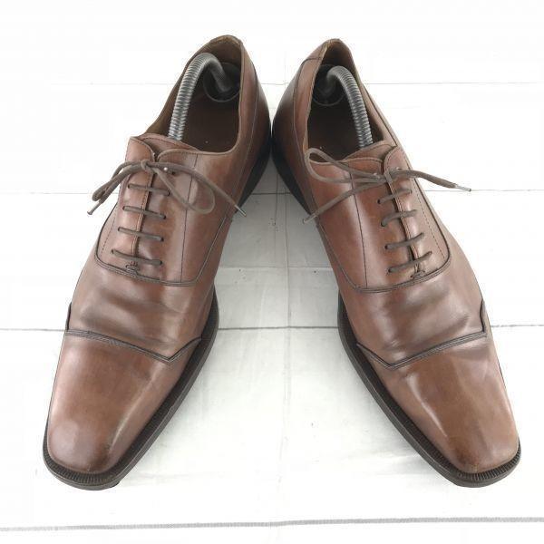 Heyraud Handgefertigtes Leder Balmoral Oxford Cap-Toe Herren 44 28.5 Braun Goodyear(GEBRAUCHT)