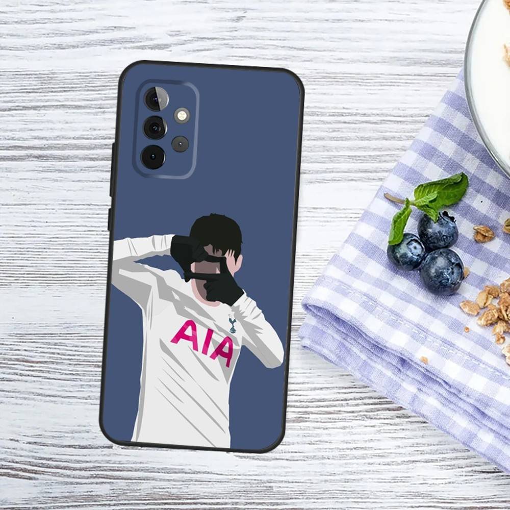 Korea Son H-Heung-mins Football Phone Case For Samsung Galaxy A13,A21s,A22,A31,A32,A52,A53,A71,A80,A91 Soft Black Phone Cover