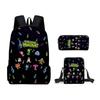 Monster Music Schoolbag Trendy Backpack European and American Retro Schoolbag Third Grade~ Fourth Grade Bag