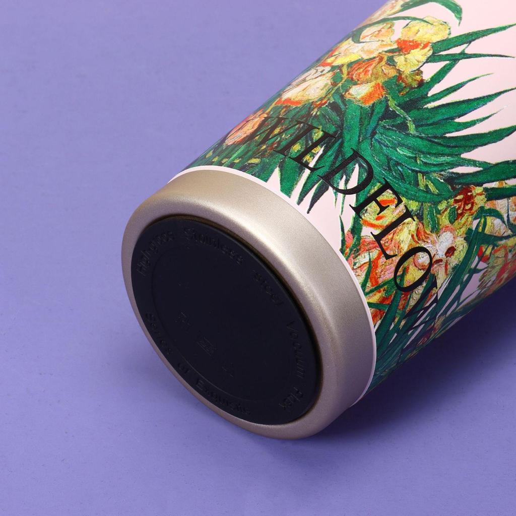 Maiglöckchen Edelstahl Isolierkaffeetasse - Großes Fassungsvermögen, Tragbar, mit Strohhalm für Draußen