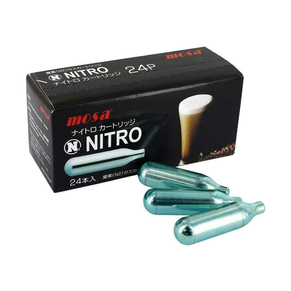 Nitrogen Gas N2 Cartridges for Nitro Coffee Makers, 24 Cartridges, for Draft Coffee and Nitro Coffee, BN02-24 (1)