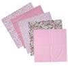 2 Set Cotton Fabric Plain Weave Printing Cloth DIY Sewing Quilting PatchWork 5 Colors 50x50cm(Pink )