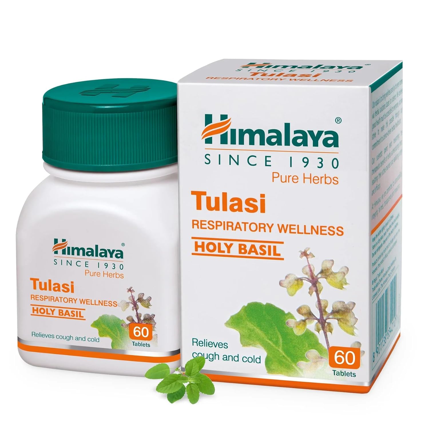 

Himalaya Wellness Pure Herbs Tulasi Respiratory Wellness | Holy Basil |Relieves cough and cold| -Pack of 60 Tablets