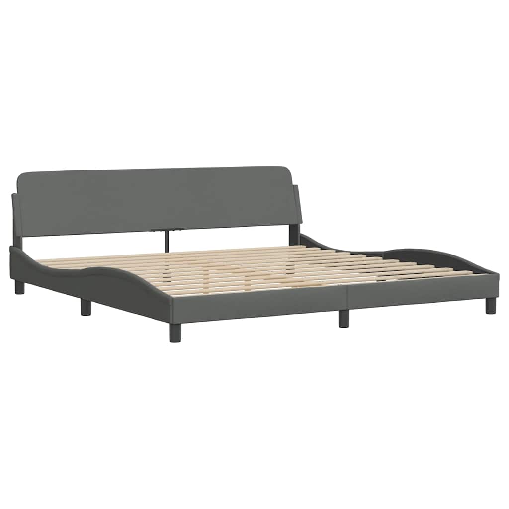 Dover Bed Frame Dark Grey 193 x 203 cm Fabric