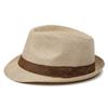 Men's Summer Straw Trilby Hat Sun Protection Lightweight Foldable for Beach Travel Outdoor Activities