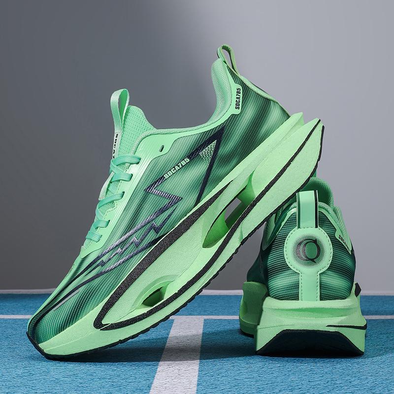 Men'S Running Shoes Trainer Shoes Race Non-Slip Outdoor Cushioning Luxury Shoes Breathable Sneakers Mesh Couple Off-Road Fashion