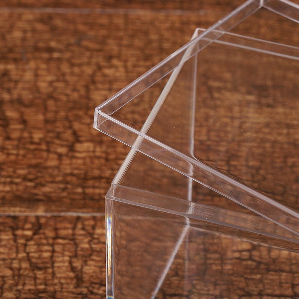 Square Cube 4pcs Clear Acrylic Storage Boxes Organizer Containers