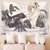Japanese Anime Girl Cartoon Print Tapestry Wall Hanging For Bedroom Room Decor Aesthetic Background Cloth