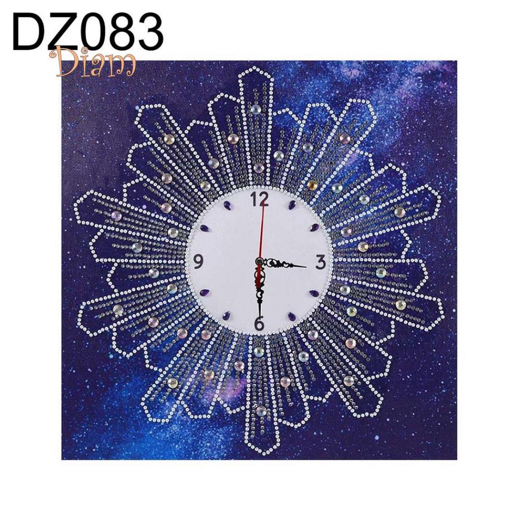 Hara 35x35cm Wall Clock Cross Stitch DIY Partial Multi-shaped Diamond Painting Decor