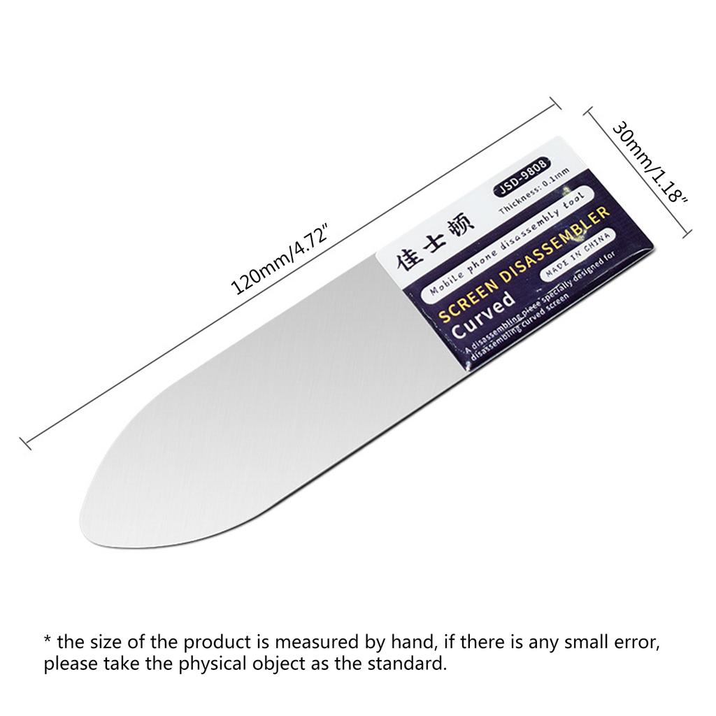 Stainless Steel Mobile Phone Curved LCD Screen Spudger Opening Pry Card Tools Ultra-thin Flexible Phone Disassemble Tool