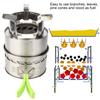 Outdoor Camping Equipment Windproof Wood Stove Cooking Stainless Steel Movable Oven Gas Cooker